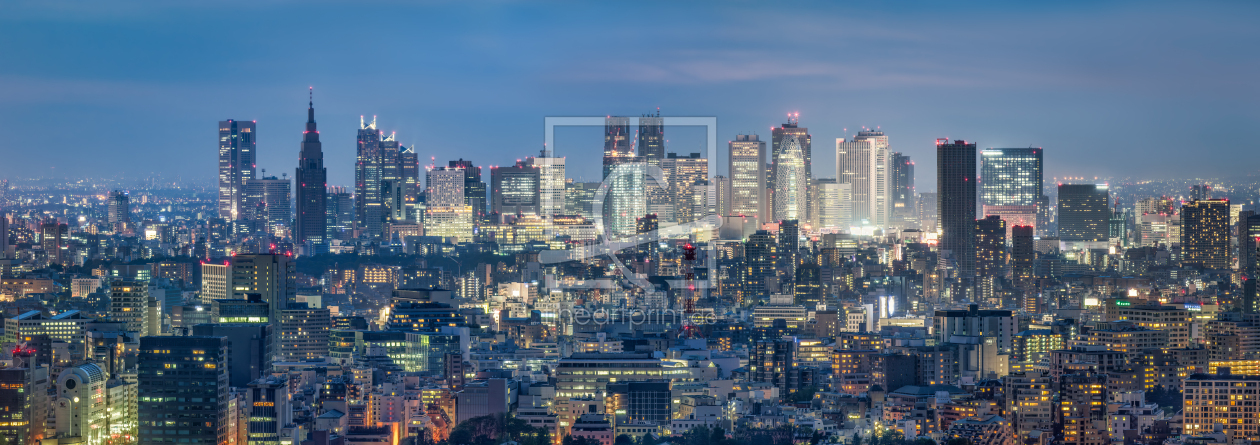 Bild-Nr.: 12813405 Tokyo Skyline Panorama bei Nacht erstellt von eyetronic
