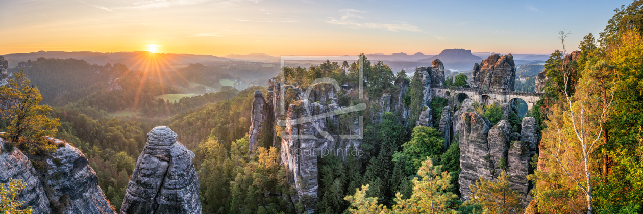 Bild-Nr.: 12814096 Bastei Panorama bei Sonnenaufgang erstellt von eyetronic