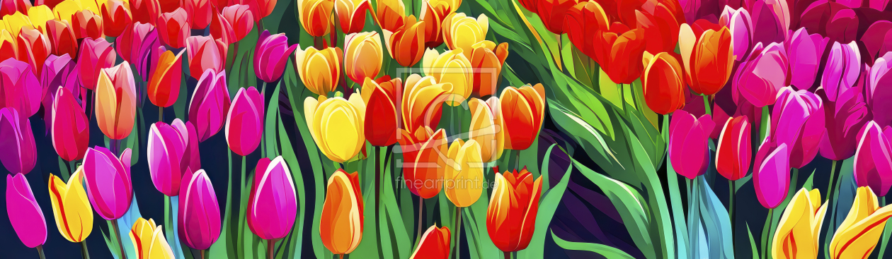 Bild-Nr.: 12816946 Tulpenpanorama KI erstellt von XYRIUS