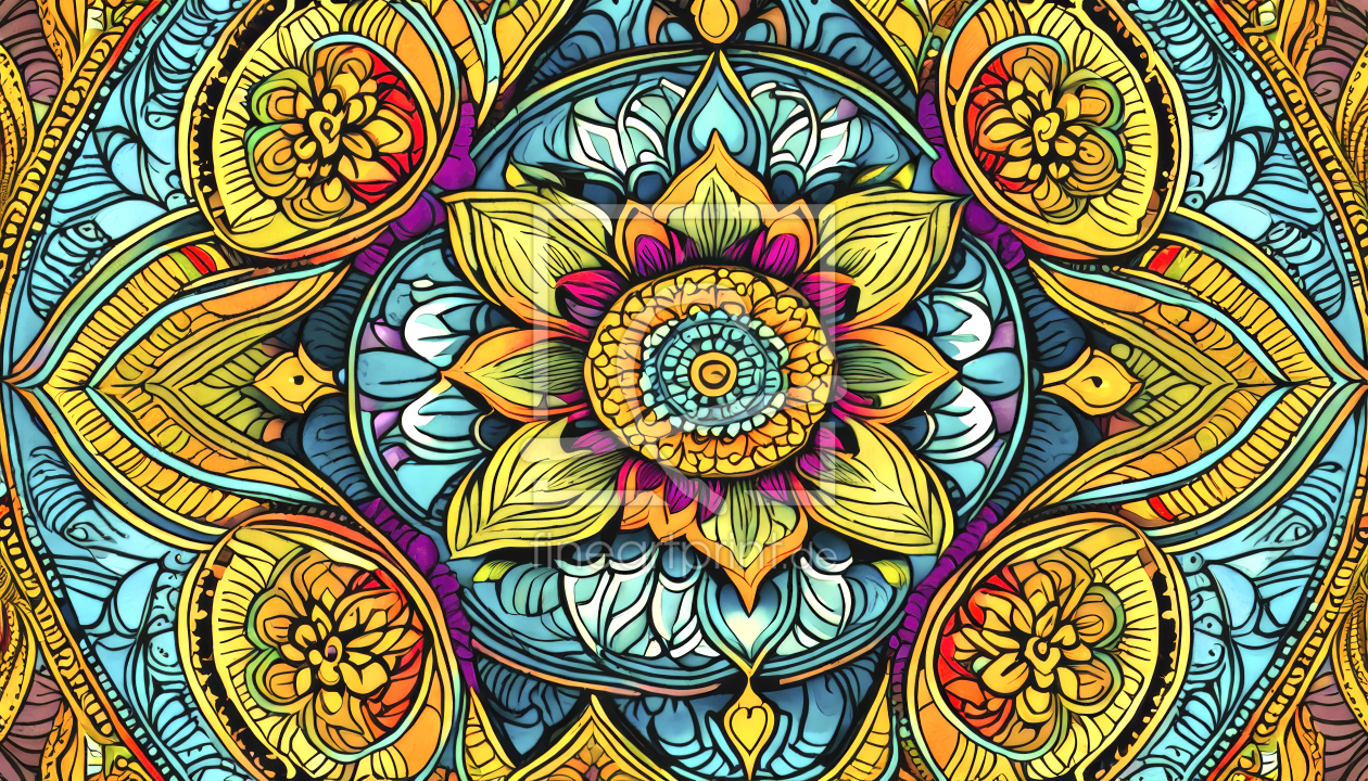 Bild-Nr.: 12818040 Mandala KI erstellt von XYRIUS