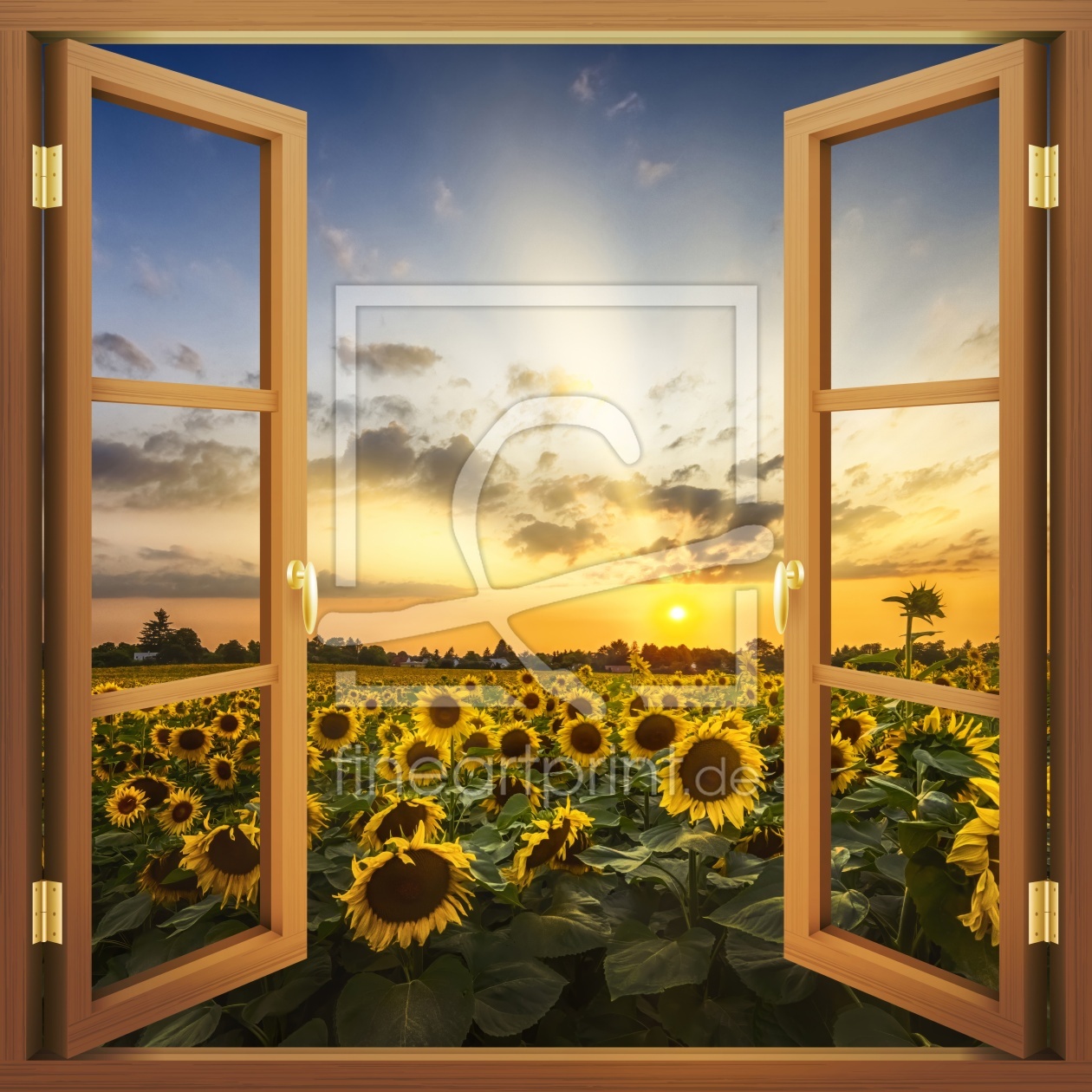 Bild-Nr.: 12823656 Sonnenuntergangsimpression im Sonnenblumenfeld erstellt von Melanie Viola