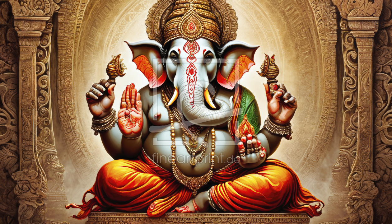 Bild-Nr.: 12826058 Ganesha Elefantengott KI erstellt von XYRIUS