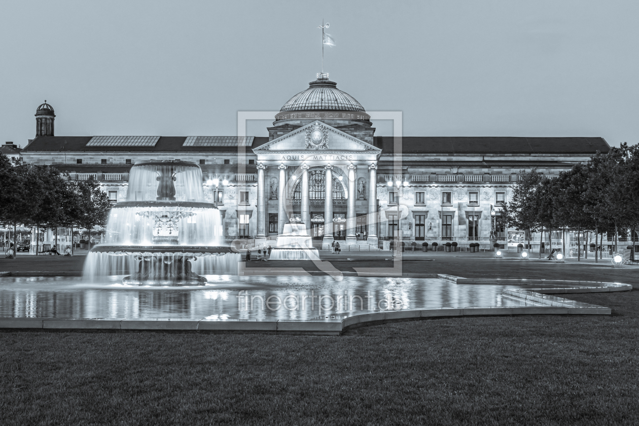 Bild-Nr.: 12827172 Kurhaus und Spielbank in Wiesbaden - monochrom erstellt von dieterich