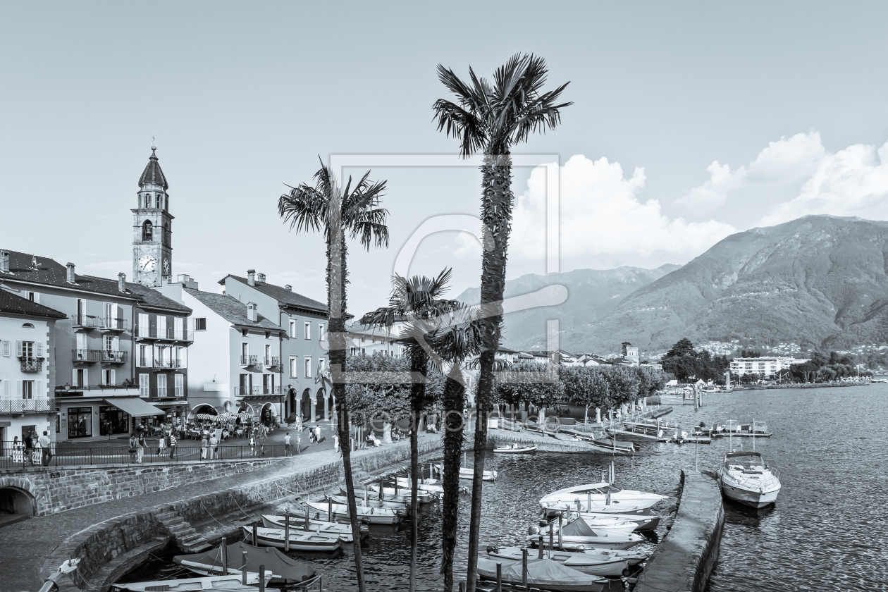 Bild-Nr.: 12827917 Ascona am Lago Maggiore in der Schweiz - monochrom erstellt von dieterich