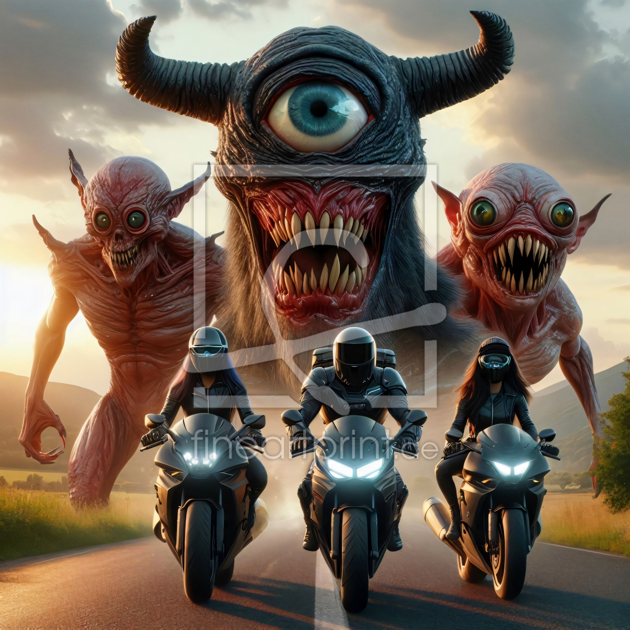 Bild-Nr.: 12828112 Biker und Monster erstellt von wompus