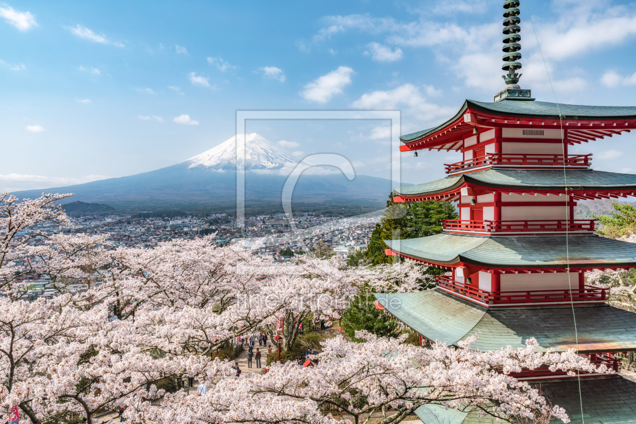 Bild-Nr.: 12829430 Chureito Pagode mit Berg Fuji in Japan erstellt von eyetronic