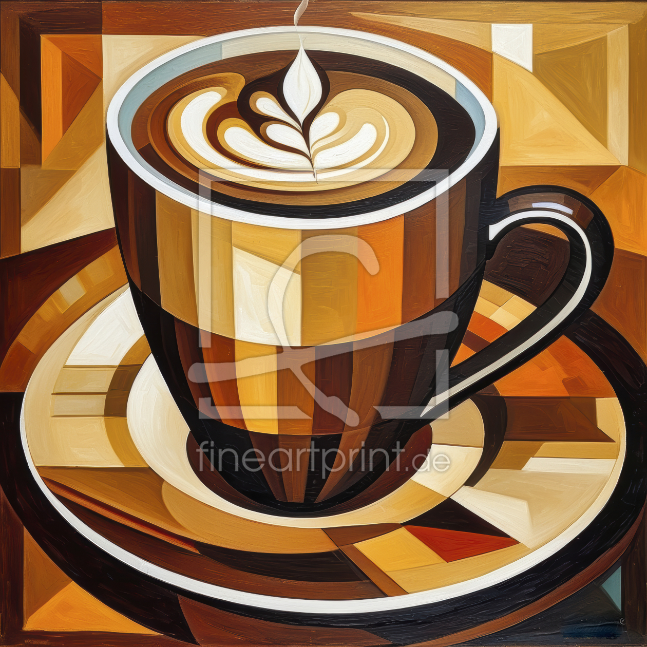 Bild-Nr.: 12829475 Cappuccino groß  mit Herz KI erstellt von XYRIUS