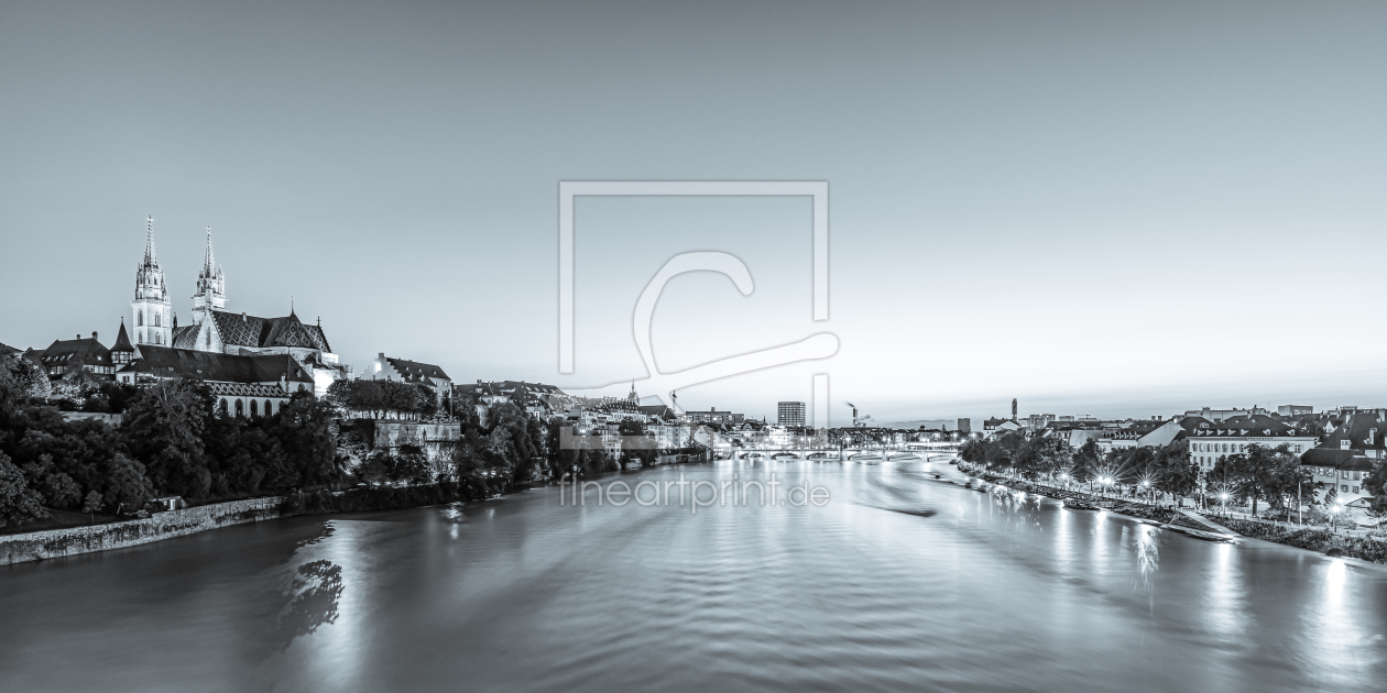 Bild-Nr.: 12829953 Panorama Skyline Basel in der Schweiz - monochrom erstellt von dieterich