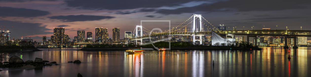 Bild-Nr.: 12831490 Markante Rainbow Bridge und Tokio Skyline Panorama erstellt von Melanie Viola