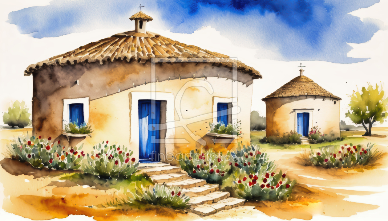 Bild-Nr.: 12834191 Trulli in Apulien KI erstellt von XYRIUS