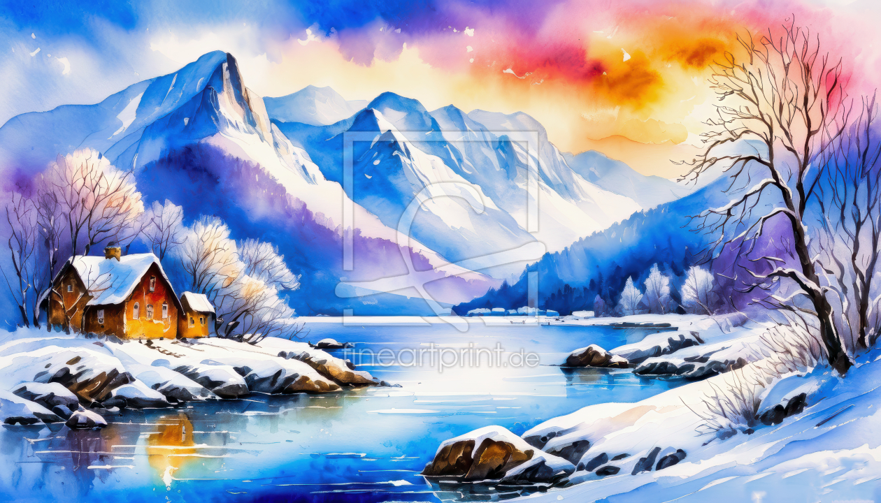 Bild-Nr.: 12835670 Winter am Fjord KI erstellt von XYRIUS