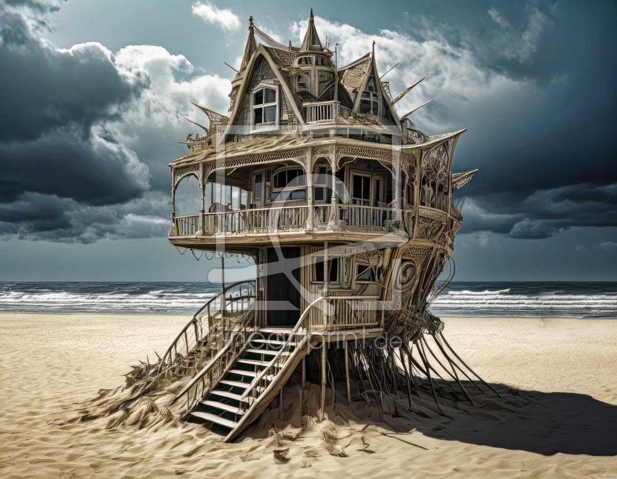 Bild-Nr.: 12840801 Strandhütte Lost Place KI erstellt von XYRIUS