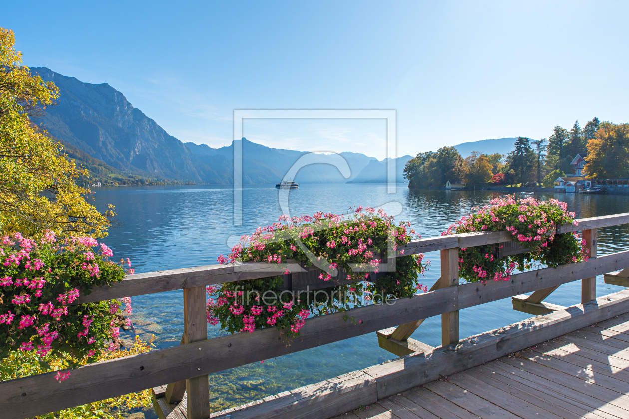 Bild-Nr.: 12840869 Brücke zur Insel Ort am Traunsee Salzkammergut erstellt von SusaZoom