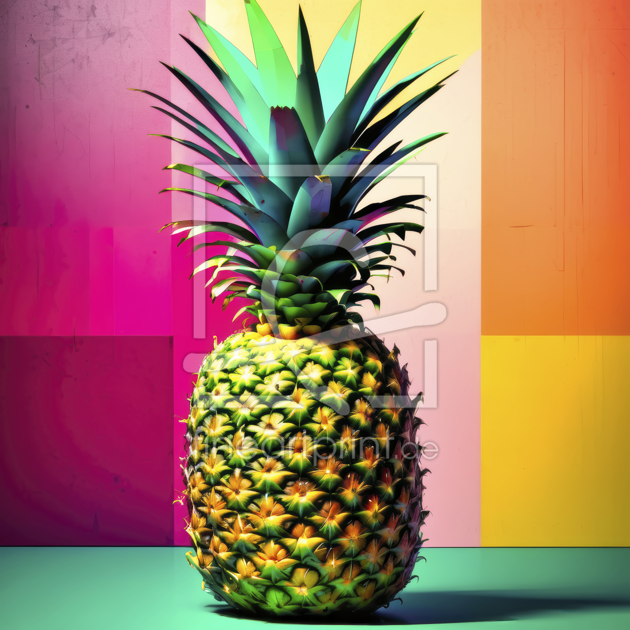 Bild-Nr.: 12841064 Bunte Ananas KI erstellt von XYRIUS