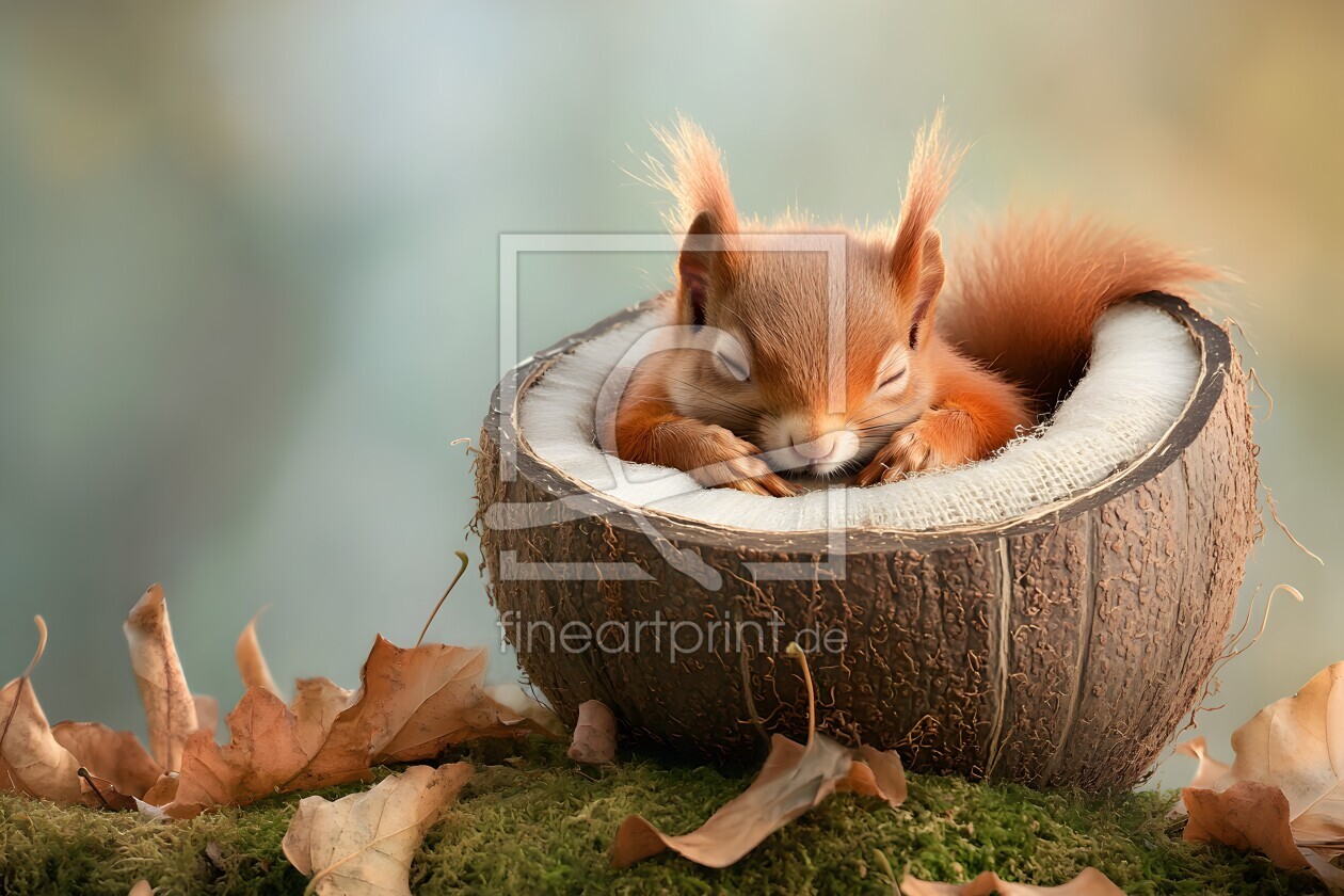 Bild-Nr.: 12844392 Ein Bett in der Kokosnuss KI erstellt von Heike  Hultsch