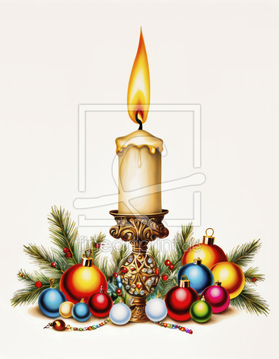 Bild-Nr.: 12846254 Festlicher Weihnachtsschmuck KI erstellt von XYRIUS