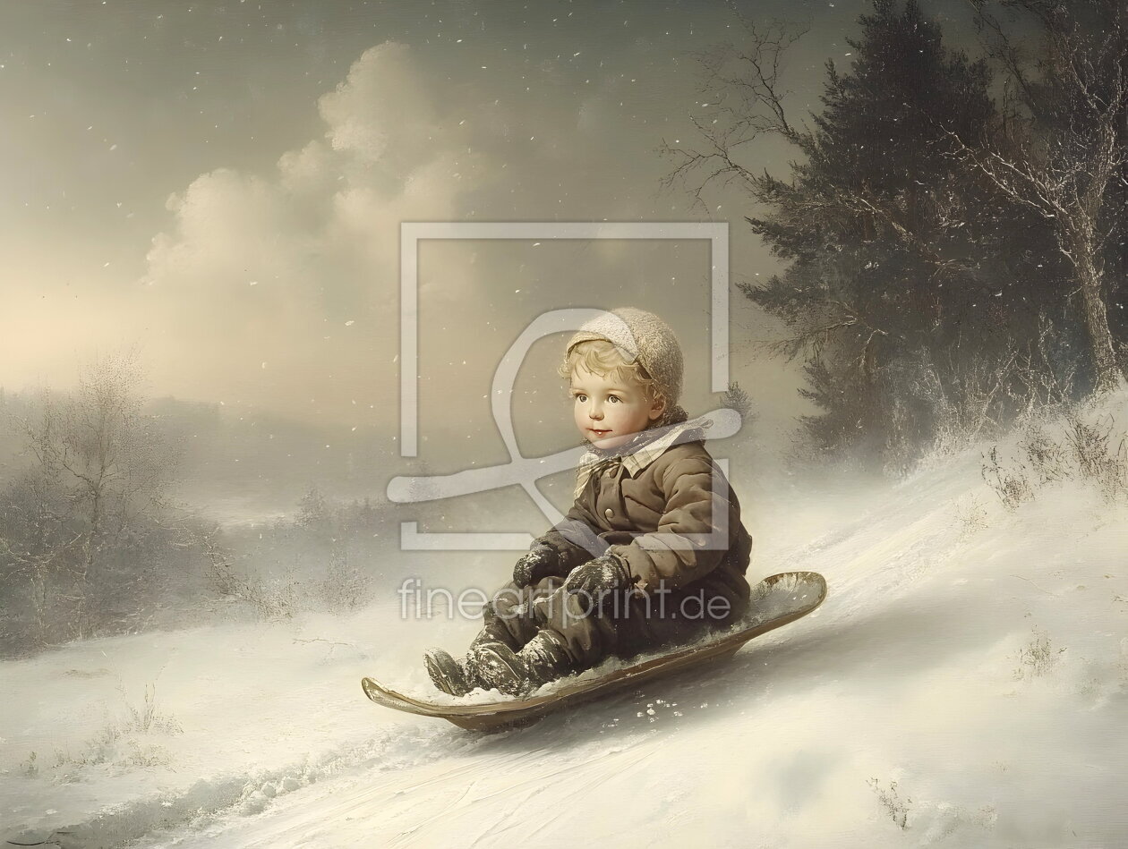 Bild-Nr.: 12846679 Die Schlittenfahrt KI erstellt von Heike  Hultsch