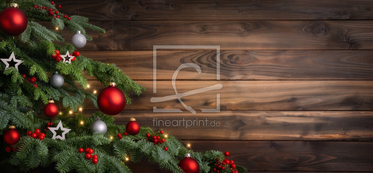 Bild-Nr.: 12847391 Rustikaler Weihnachtshintergrund mit Ornamenten erstellt von Smileus