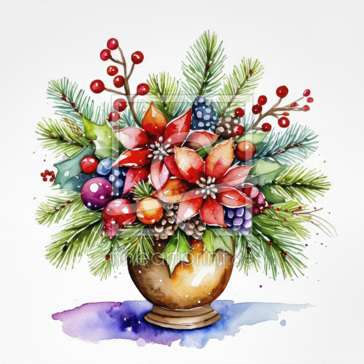 Bild-Nr.: 12847651 Weihnachtsstrauß KI erstellt von XYRIUS