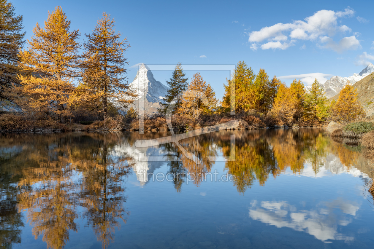 Bild-Nr.: 12848567 Matterhorn und Grindjisee im Herbst erstellt von eyetronic