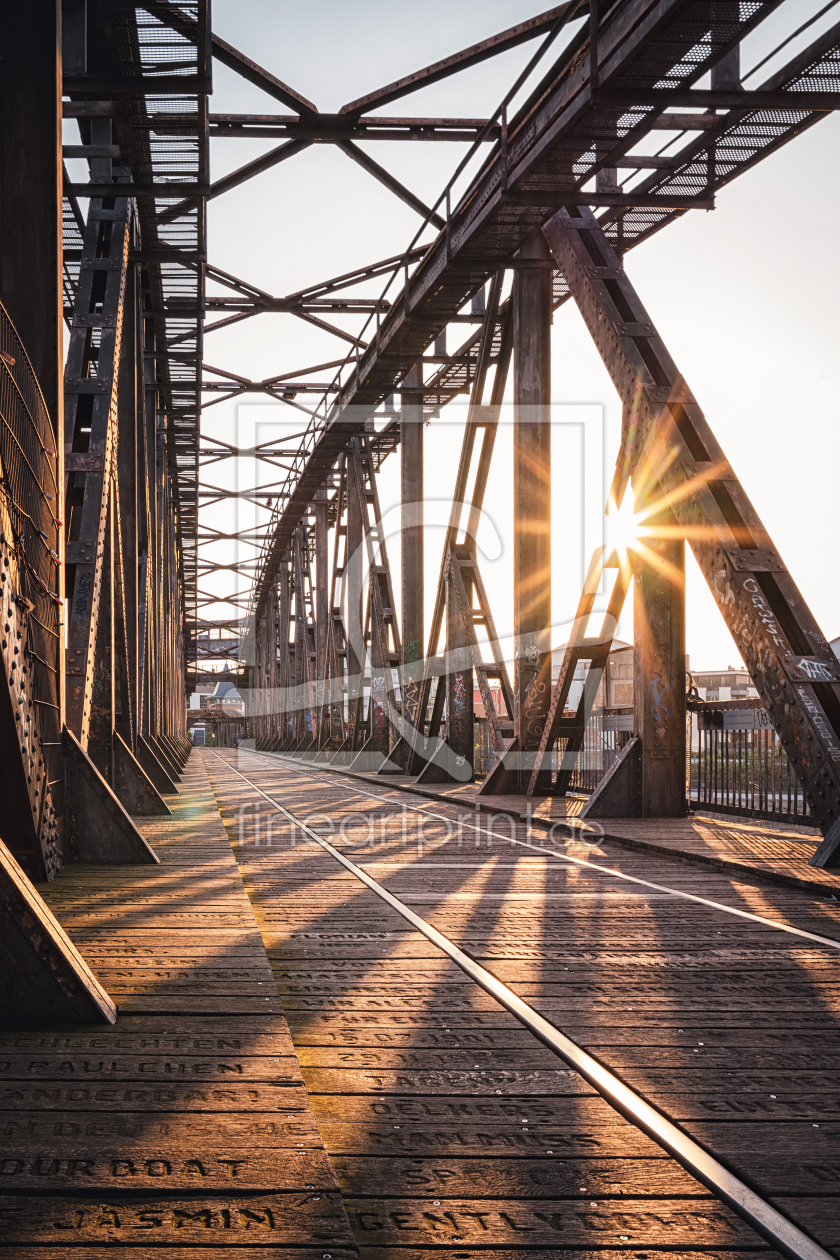 Bild-Nr.: 12849663 Sonnenuntergang Magdeburger Hubbrücke erstellt von Nordbilder