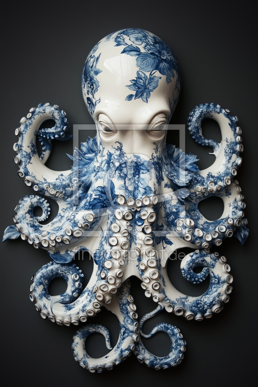 Bild-Nr.: 12851366 Porzellan Oktopus KI erstellt von Steffen Gierok