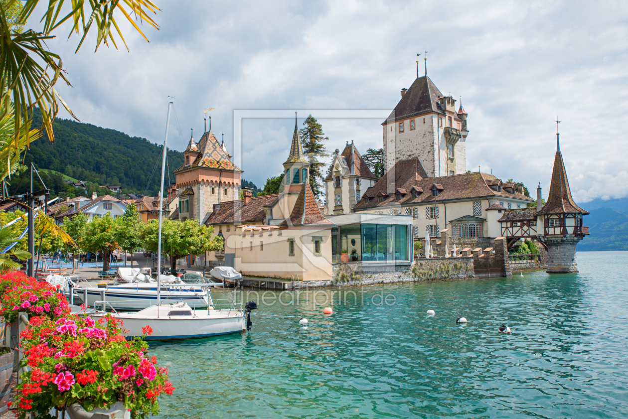 Bild-Nr.: 12851458 Schloss Oberhofen und Hafen am Thunersee erstellt von SusaZoom