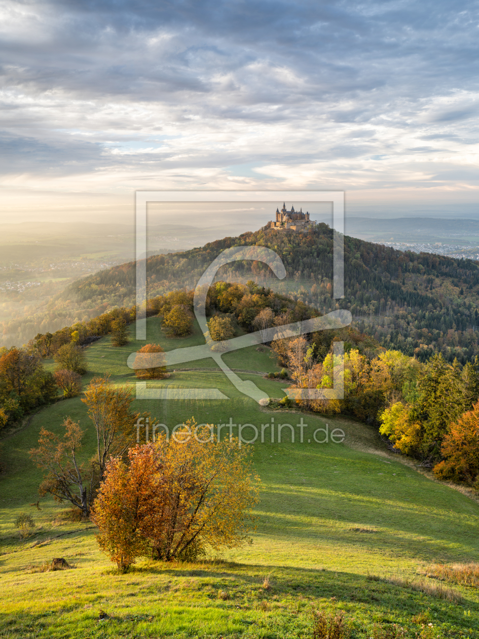 Bild-Nr.: 12852401 Burg Hohenzollern bei Sonnenuntergang im Herbst erstellt von eyetronic