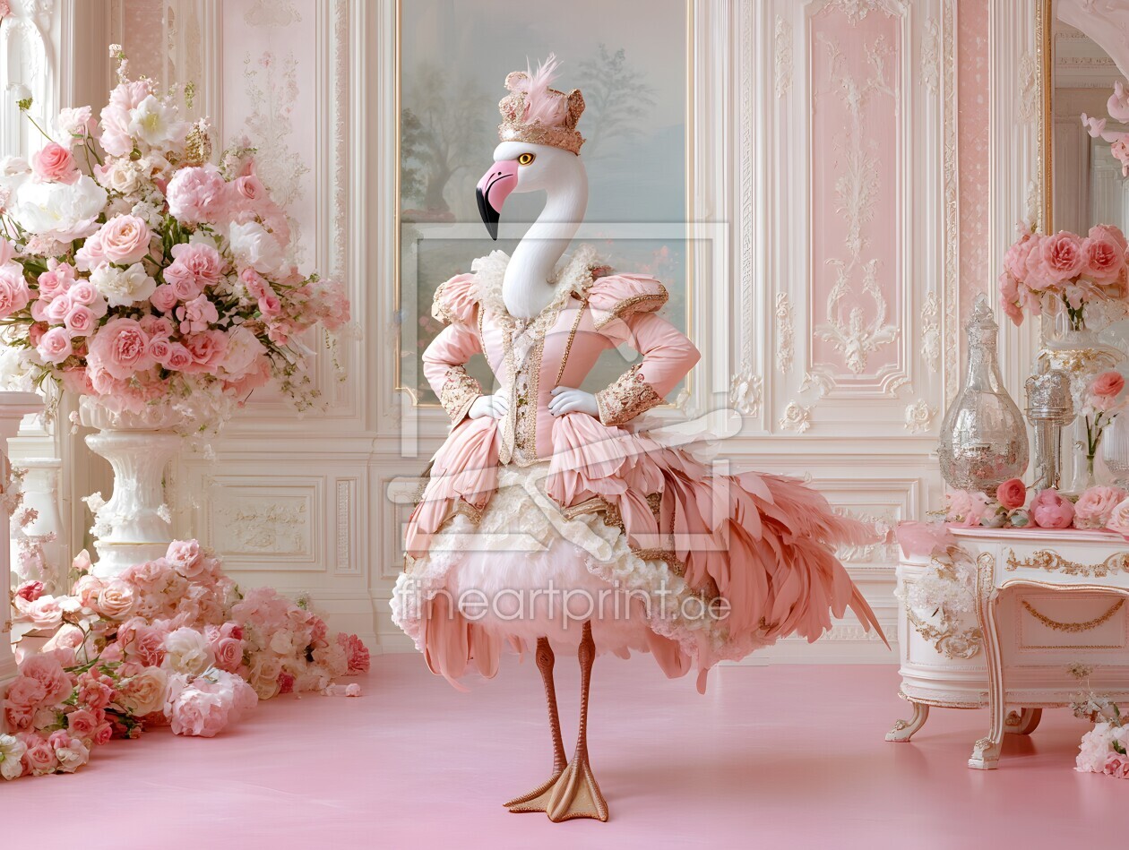 Bild-Nr.: 12853181 Eure Hoheit Flamingo KI erstellt von Heike  Hultsch