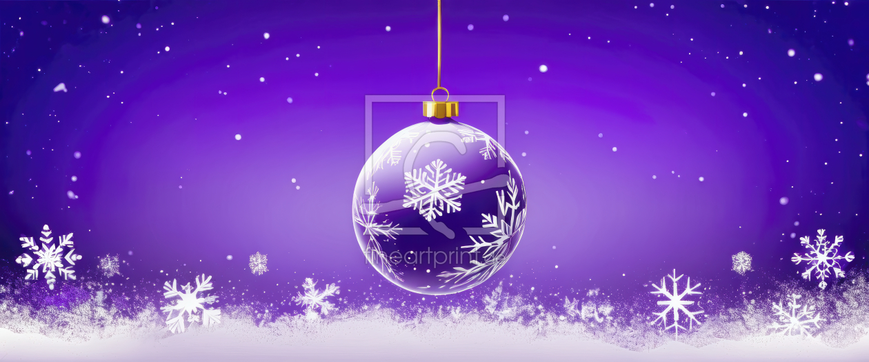 Bild-Nr.: 12853491 Weiße Purple Weihnachtkugel KI erstellt von XYRIUS