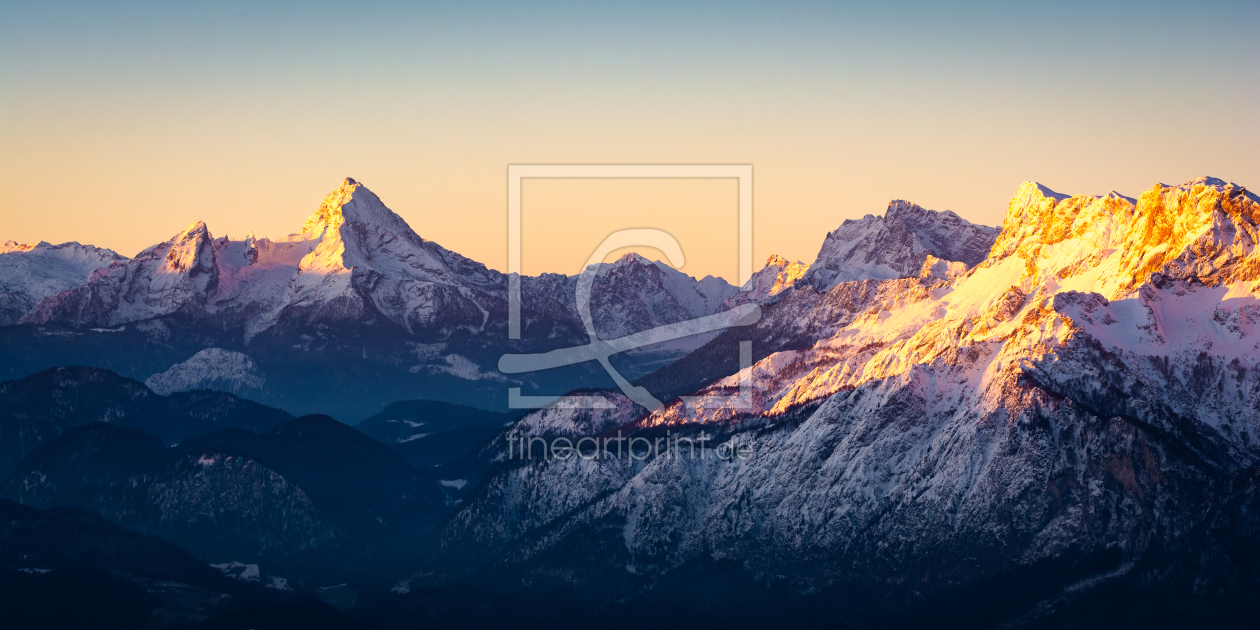 Bild-Nr.: 12855005 Berchtesgadener Alpen im Sonnenaufgang erstellt von Martin Martin Wasilewski