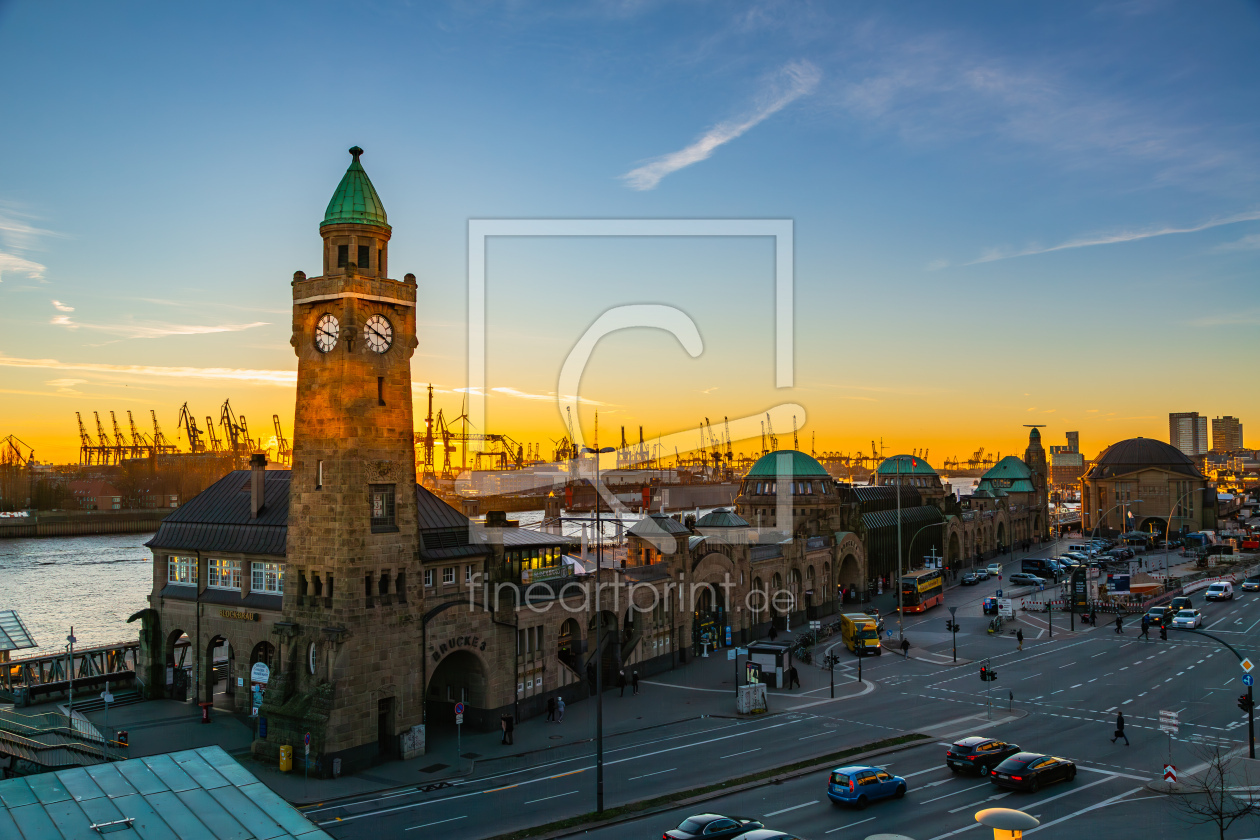 Bild-Nr.: 12855207 Hamburg Pegelturm bei Sonnenuntergang erstellt von Ursula Reins