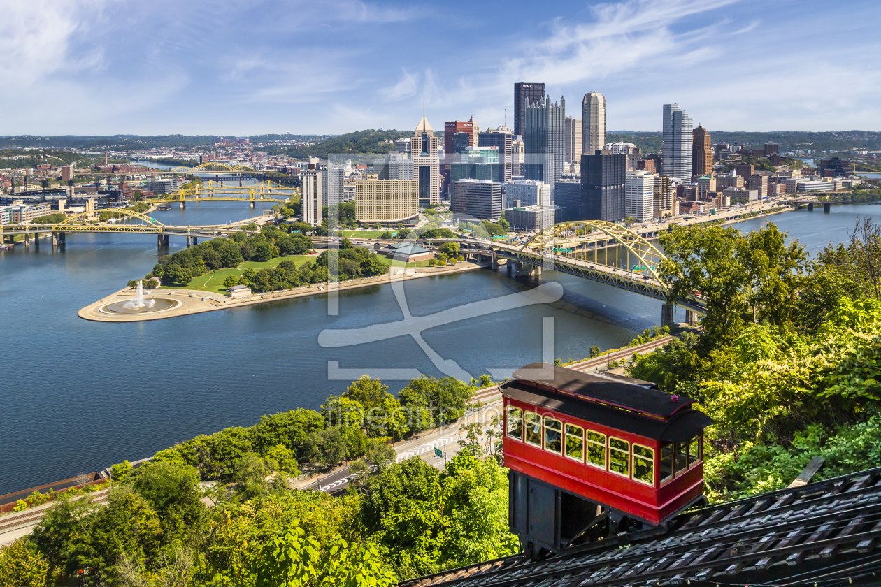 Bild-Nr.: 12855887 Pittsburgh Skyline mit Duquesne Incline erstellt von Melanie Viola