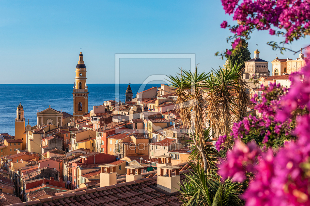 Bild-Nr.: 12859645 Altstadt von Menton am Mittelmeer - Frankreich erstellt von dieterich