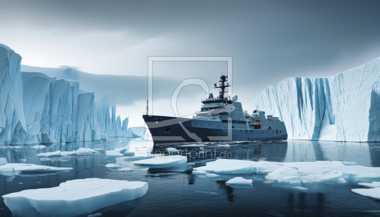 Bild-Nr.: 12867399 Eisbrecher Schiff KI erstellt von XYRIUS