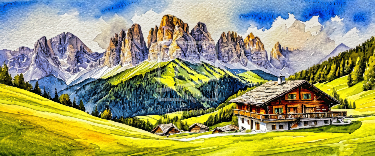 Bild-Nr.: 12867972 Gebirgspanorama KI erstellt von XYRIUS