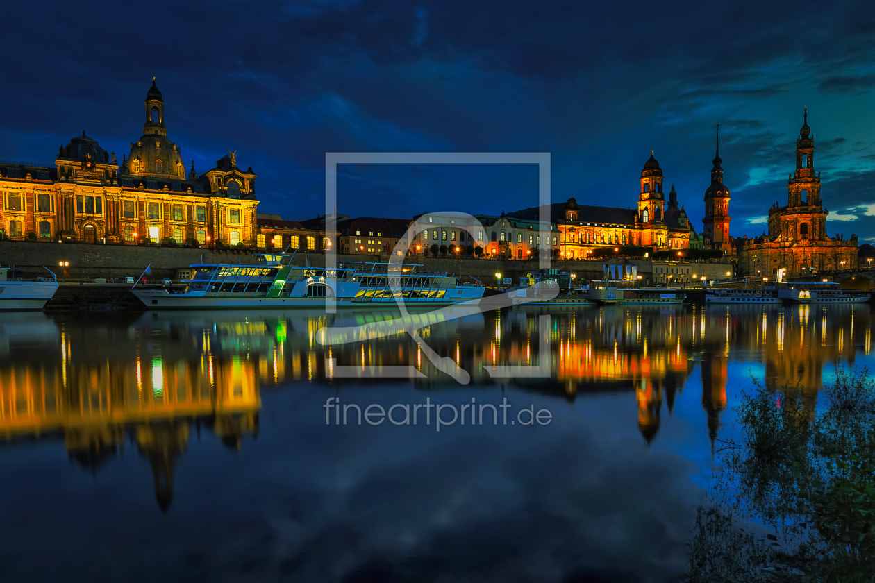 Bild-Nr.: 12871542 Dresden Panorama - blaue Stunde erstellt von uh-Photography