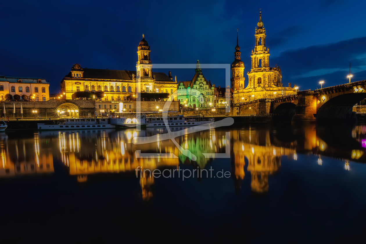 Bild-Nr.: 12871543 Dresden Panorama - blaue Stunde erstellt von uh-Photography