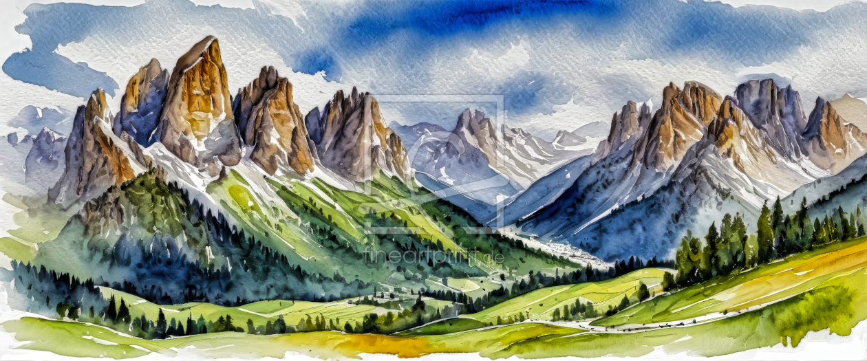 Bild-Nr.: 12871674 Gebirgslandschaft im Sommer KI erstellt von XYRIUS