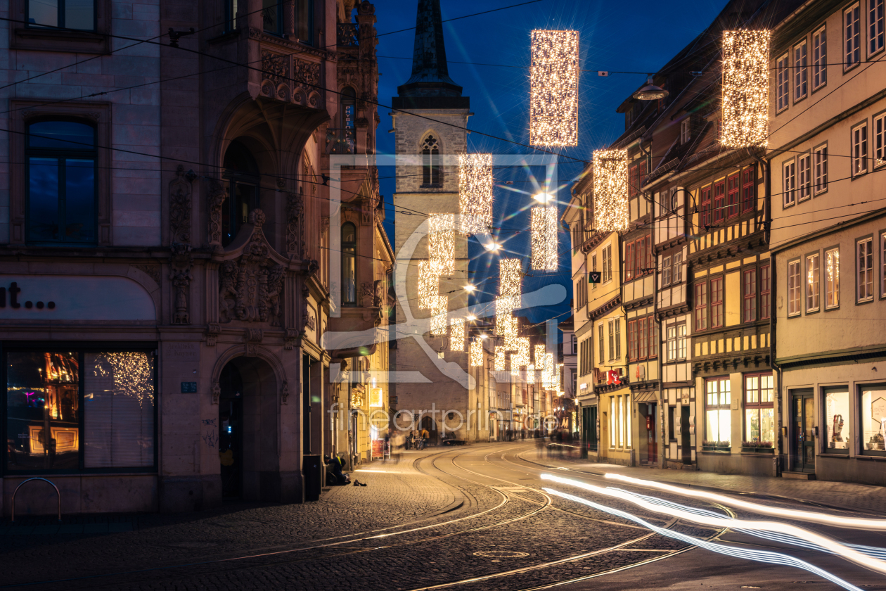 Bild-Nr.: 12872876 Erfurt Markstraße zu Weihnachten erstellt von Sandra Höfer
