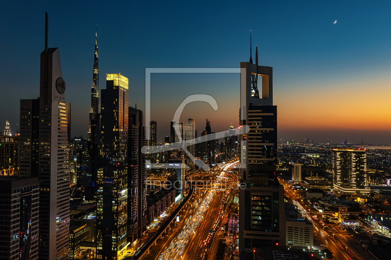 Bild-Nr.: 12874902 Skyline Dubai - Downtown von einer Rooftop Bar erstellt von uh-Photography