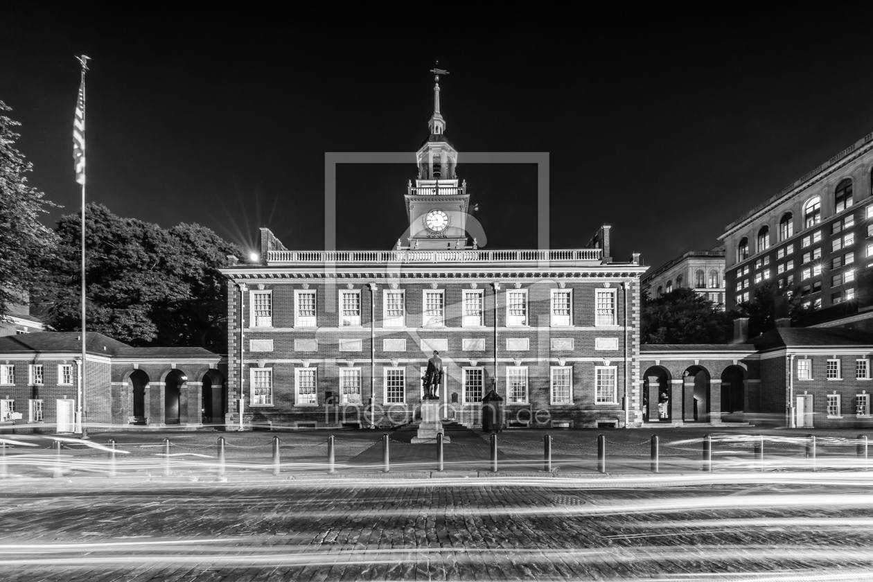 Bild-Nr.: 12875080 Independence Hall in Philadelphia - Monochrom erstellt von Melanie Viola