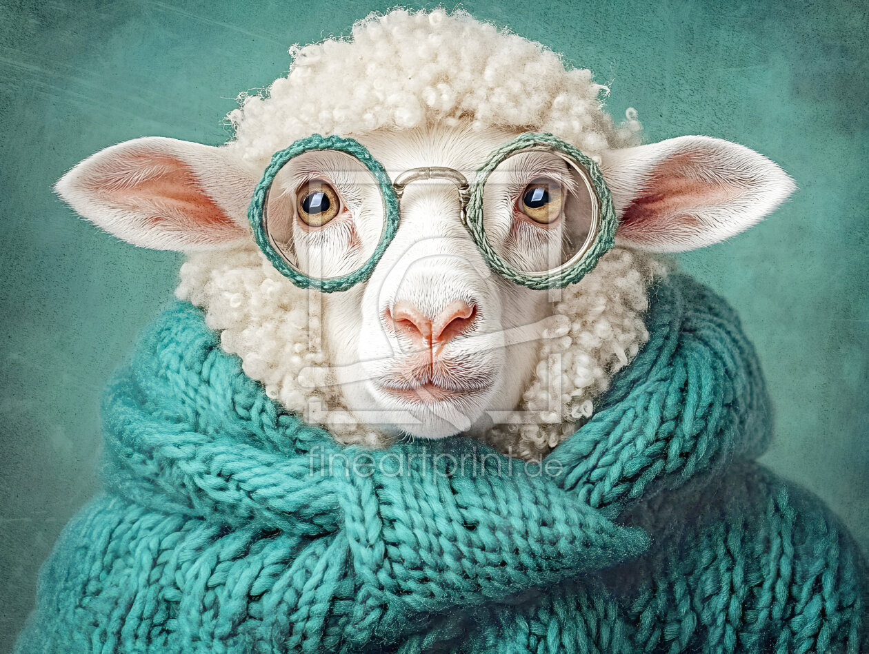 Bild-Nr.: 12875614 Strickschaf KI erstellt von Heike  Hultsch