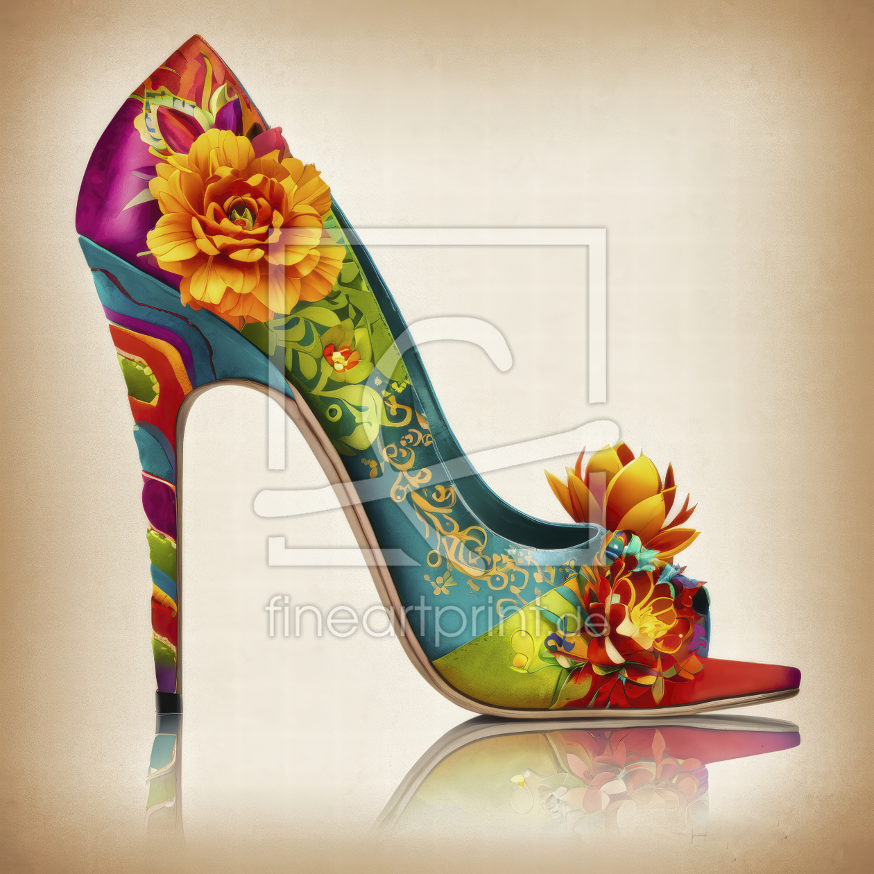 Bild-Nr.: 12877554 Modell Rosen High Heels KI erstellt von XYRIUS
