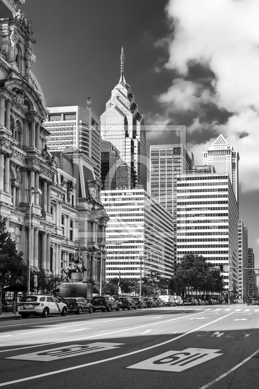 Bild-Nr.: 12877759 One Liberty Place Philadelphia - Monochrom erstellt von Melanie Viola