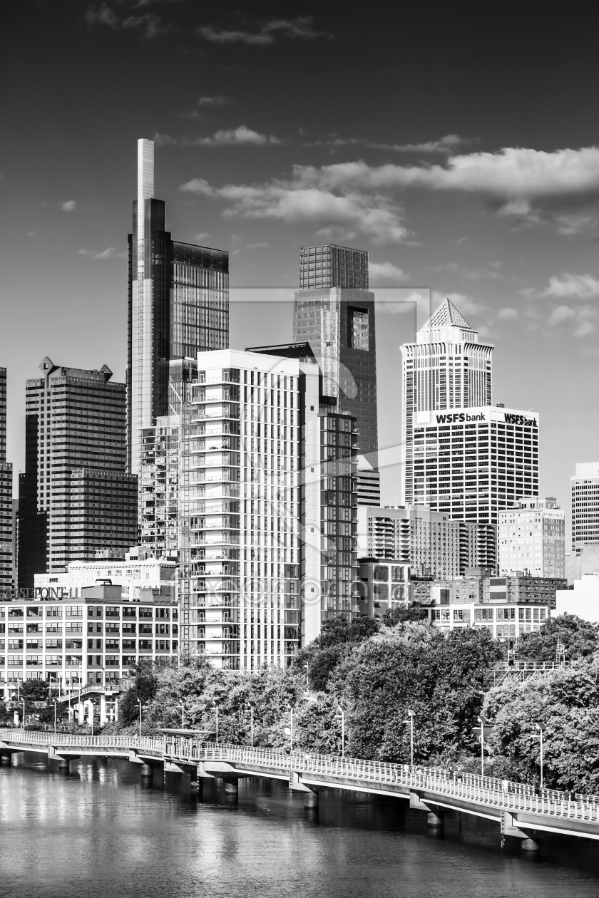 Bild-Nr.: 12877760 Blick auf Downtown Philadelphia - Monochrom erstellt von Melanie Viola