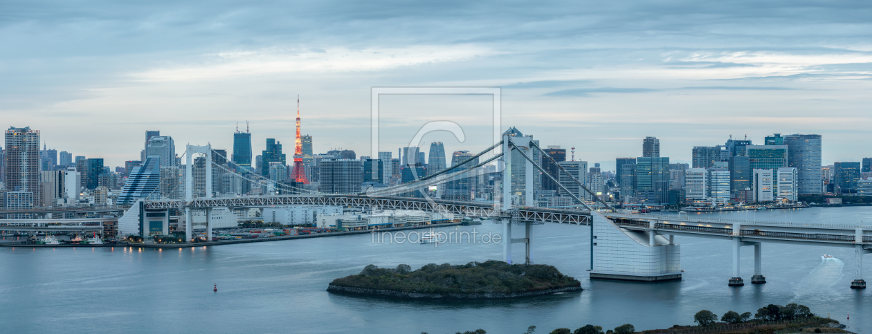 Bild-Nr.: 12878954 Bucht von Tokyo mit Rainbow Bridge erstellt von eyetronic