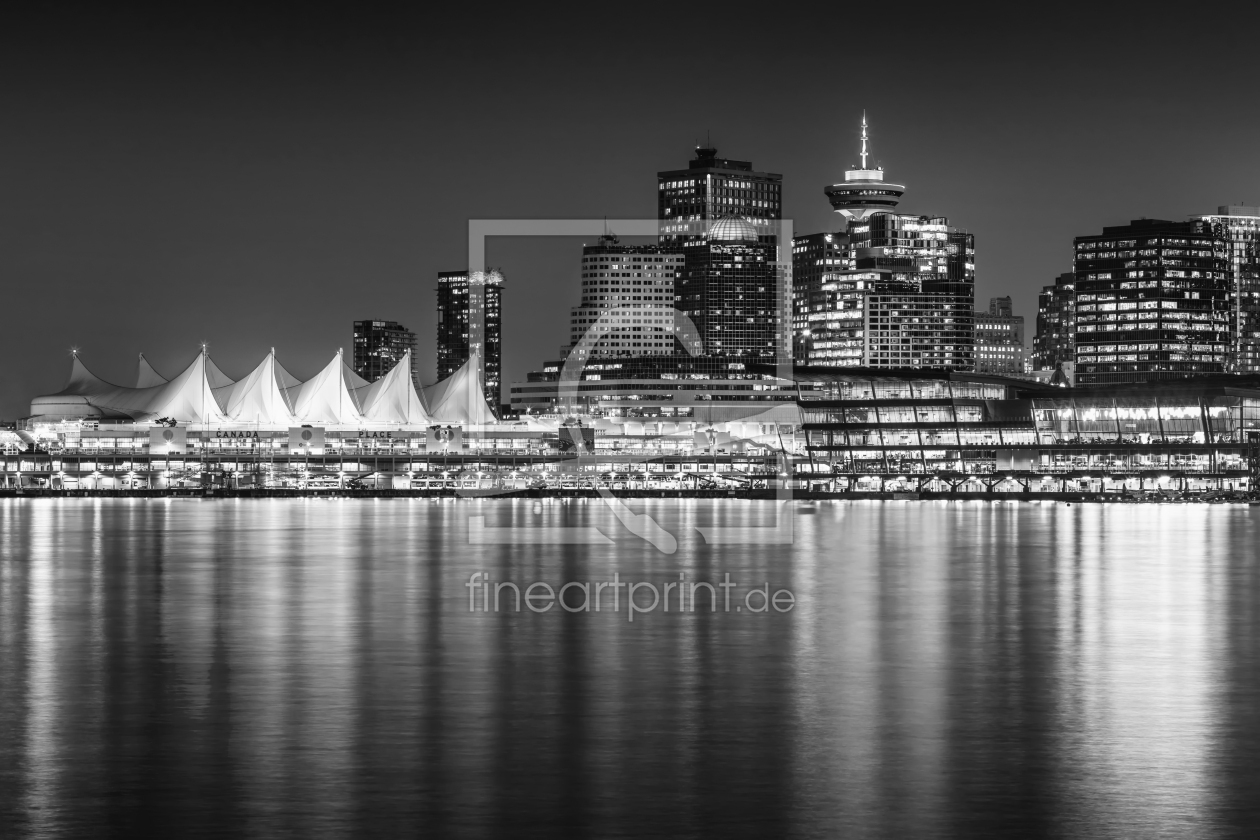 Bild-Nr.: 12880007 Abendimpression aus Vancouver in Monochrom erstellt von Melanie Viola