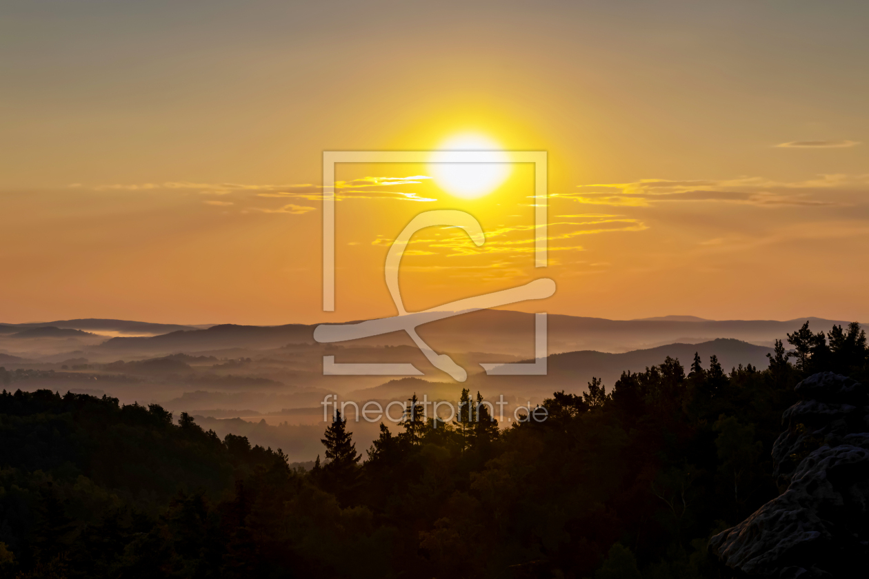 Bild-Nr.: 12880539  Sächsische Schweiz - Sonnenaufgang Papststein erstellt von uh-Photography