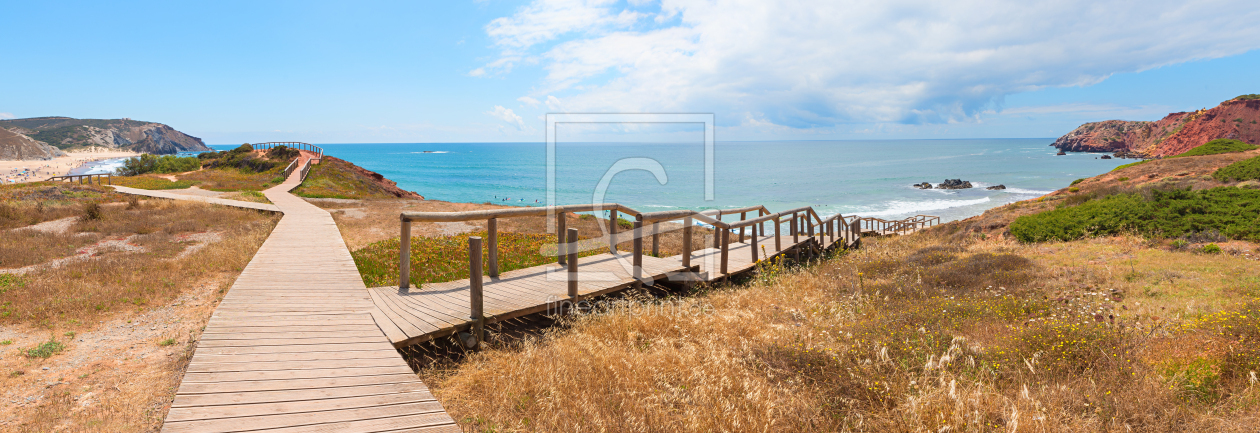 Bild-Nr.: 12880675 Algarveküste Weitwanderweg mit Holzsteg erstellt von SusaZoom
